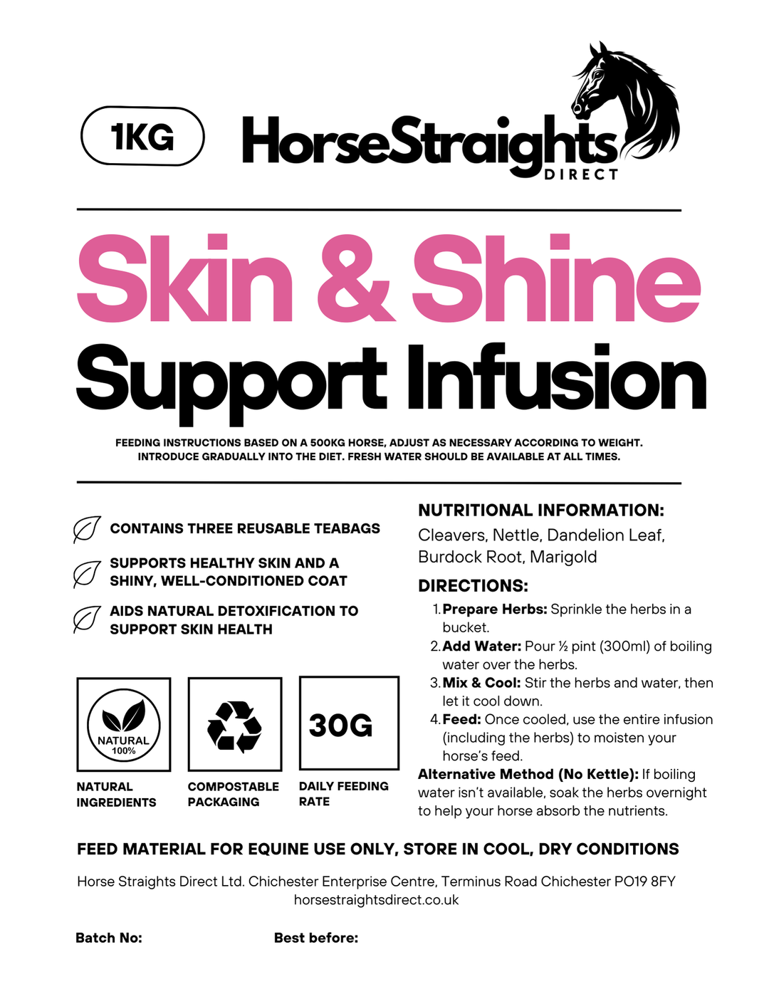 Skin &amp; Shine Support Infusion (Reusable Teabags)
